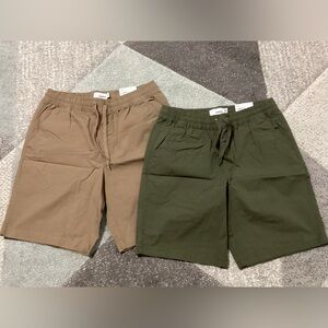 Lot of 2 Men's Sonoma Dock Shorts Green Khaki Size:30 NWT